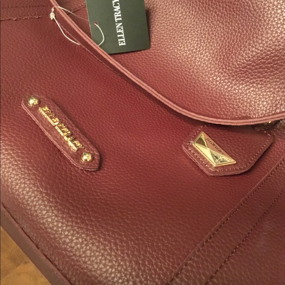 Ellen Tracy Burgundy Tote